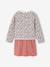 Dress & Quilted Jacket Set for Girls anthracite+dusky pink - vertbaudet enfant 