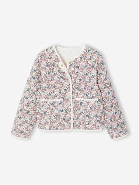 Dress & Quilted Jacket Set for Girls anthracite+dusky pink - vertbaudet enfant 
