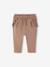 Fleece Trousers for Baby Girls old rose+rose+rust+WHITE MEDIUM ALL OVER PRINTED - vertbaudet enfant 