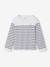 Tee-shirt marinière fille manches longues rayé bleu+vert sauge - vertbaudet enfant 