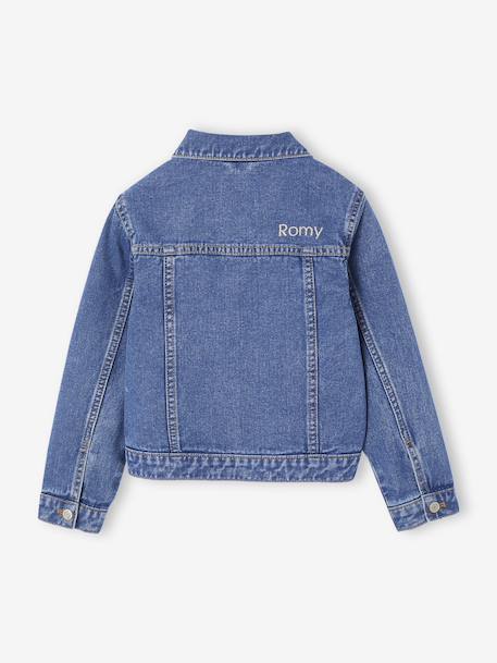 Denim Jacket for Girls light blue+medium blue - vertbaudet enfant 