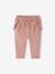 Fleece Trousers for Baby Girls old rose+rose+WHITE MEDIUM ALL OVER PRINTED - vertbaudet enfant 