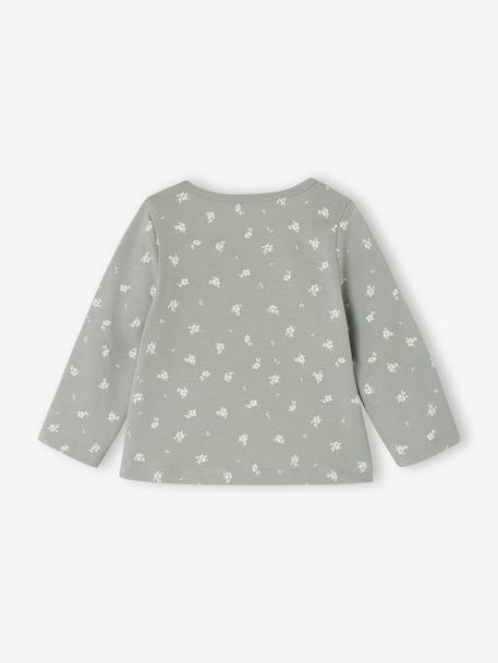 Pack of 2 long-sleeved Basics baby t-shirts hazel+sage green - vertbaudet enfant 