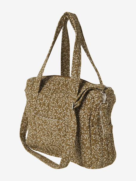 Sac à langer en gaze de coton JOIOSA beige imprimé+bleu nuit+bronze+écru - vertbaudet enfant 