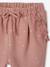 Fleece Trousers for Baby Girls old rose+rose+WHITE MEDIUM ALL OVER PRINTED - vertbaudet enfant 