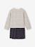 Dress & Quilted Jacket Set for Girls anthracite+dusky pink - vertbaudet enfant 