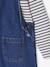 Denim Dungaree Dress & Striped T-Shirt Set for Girls medium blue - vertbaudet enfant 