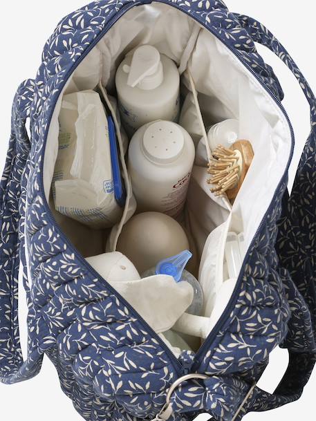 JOIOSA cotton muslin changing bag bronze+ecru+night blue+printed beige - vertbaudet enfant 
