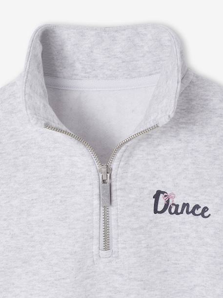 Metallic Sportswear Set for Girls: Sweatshirt & Leggings marl grey - vertbaudet enfant 