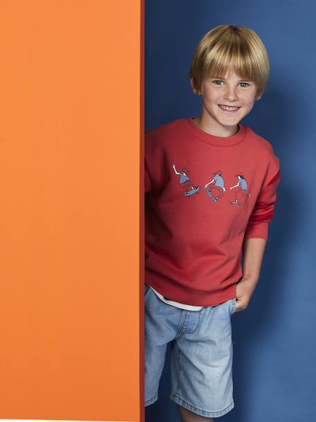Skateboard Sweatshirt for Boys red - vertbaudet enfant 