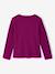 Long-Sleeved Ribbed Knit T-Shirt for Girls navy blue+purple clover - vertbaudet enfant 