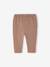 Fleece Trousers for Baby Girls old rose+rose+rust+WHITE MEDIUM ALL OVER PRINTED - vertbaudet enfant 