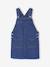 Denim Dungaree Dress & Striped T-Shirt Set for Girls medium blue - vertbaudet enfant 