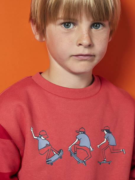 Skateboard Sweatshirt for Boys red - vertbaudet enfant 