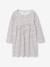 Ensemble fille cardigan et robe imprimée fleurs camel+vert de gris - vertbaudet enfant 