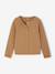 Ensemble fille cardigan et robe imprimée fleurs camel+vert de gris - vertbaudet enfant 