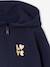 Girls' hooded sports zip-up sweatshirt navy blue+rose+sage green - vertbaudet enfant 