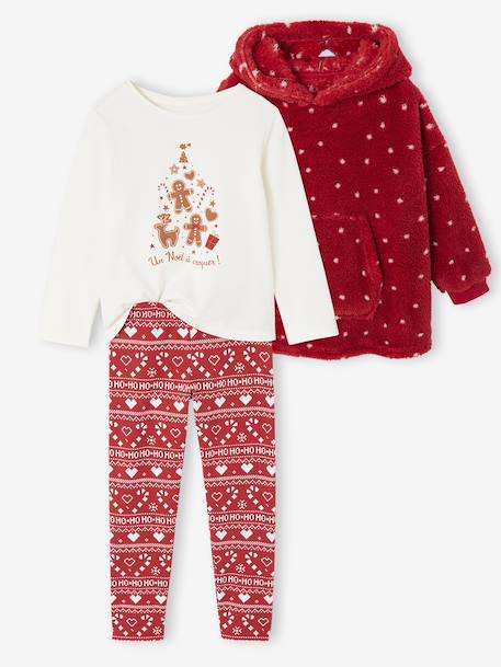 Ensemble Pyjama Fille Noël rouge - vertbaudet enfant 