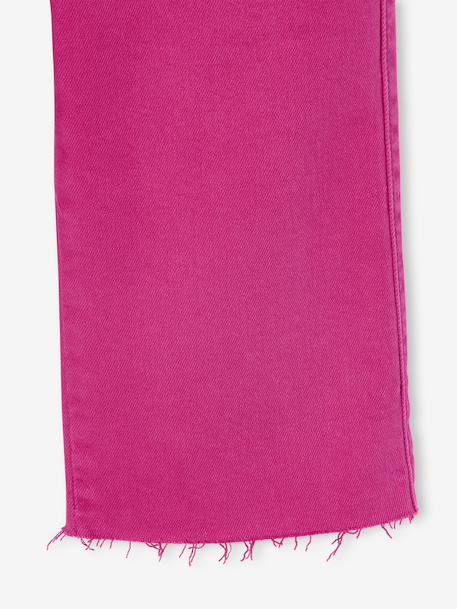 Wide-leg cargo trousers for girls fuchsia - vertbaudet enfant 