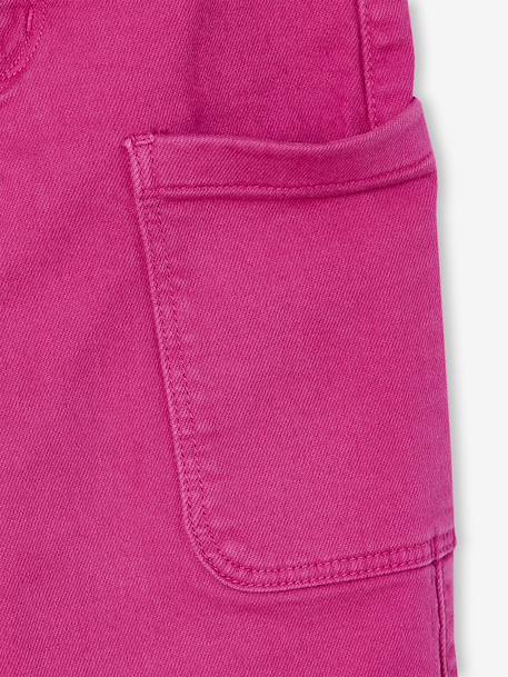 Wide-leg cargo trousers for girls fuchsia - vertbaudet enfant 