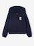 Girls' hooded sports zip-up sweatshirt navy blue+rose+sage green - vertbaudet enfant 