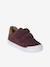 Baskets enfant fille cuir à scratchs bordeaux+or+rose - vertbaudet enfant 