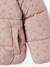 Padded Jacket with Hood & Polar Fleece Lining for Girls anthracite+gold+rosy - vertbaudet enfant 