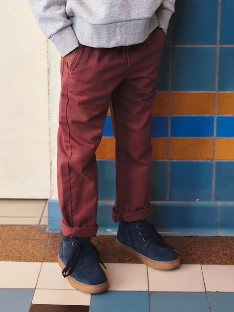 Easy-to-put-on fluid trousers for boys beige+medium blue+night blue+terracotta - vertbaudet enfant 