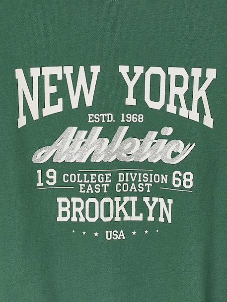 Sweatshirt with New York design for girls JONEN English green - vertbaudet enfant 