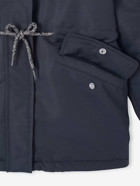 Hooded 3-in-1 Parka + Lightweight Jacket for Girls dusky pink+navy blue - vertbaudet enfant 