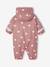 Fleece-lined baby's hooded printed rainsuit old rose - vertbaudet enfant 