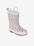Wellies in Printed Natural Rubber for Children printed beige+printed pink - vertbaudet enfant 