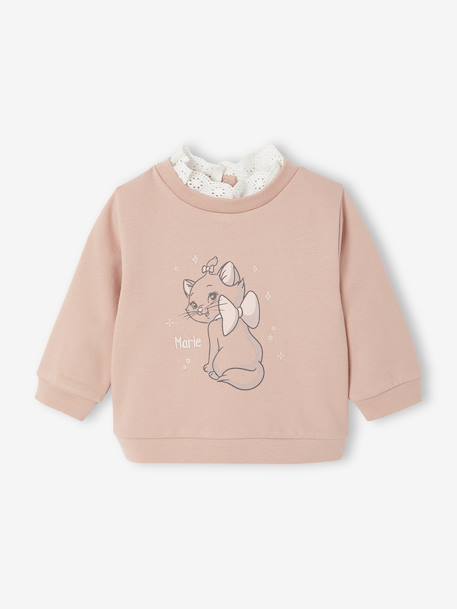 Sweat-shirt bébé Disney Marie les Aristochats rose poudré - vertbaudet enfant 