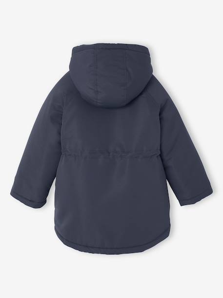 Hooded 3-in-1 Parka + Lightweight Jacket for Girls dusky pink+navy blue - vertbaudet enfant 