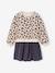 2-in-1-Effect Dress in Dual Fabric anthracite+navy blue - vertbaudet enfant 