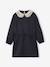Robe molleton col en macramé fille bois de rose+gris ardoise - vertbaudet enfant 