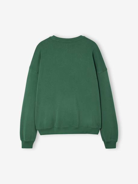 Sweatshirt with New York design for girls JONEN English green - vertbaudet enfant 