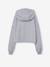 Zip-Up Hooded Sweatshirt for Girls, JONEN marl grey - vertbaudet enfant 