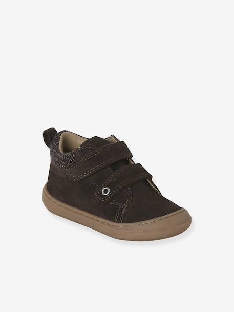 Pair of Soft Leather Boots for Babies, Designed for First Steps beige+blue+brown+chocolate+electric blue+green+ochre+sage green+set beige+set brown+set green - vertbaudet enfant 
