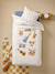 Parure housse de couette + taie d'oreiller enfant MUSIQUE LEXIQUE avec coton recyclé blanc imprimé - vertbaudet enfant 