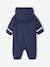 Water-Repellent Pramsuit with Hood, Lined in Polar Fleece, for Babies night blue+sage green - vertbaudet enfant 