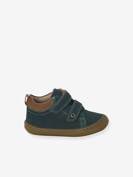 Chaussures premiers pas bébé velcro beige+bleu+bleu électrique+chocolat+lot beige+lot marron+lot vert+marron+ocre+vert+vert sauge - vertbaudet enfant 