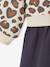 Robe fille 2 en 1 molleton et gaze de coton anthracite+marine - vertbaudet enfant 