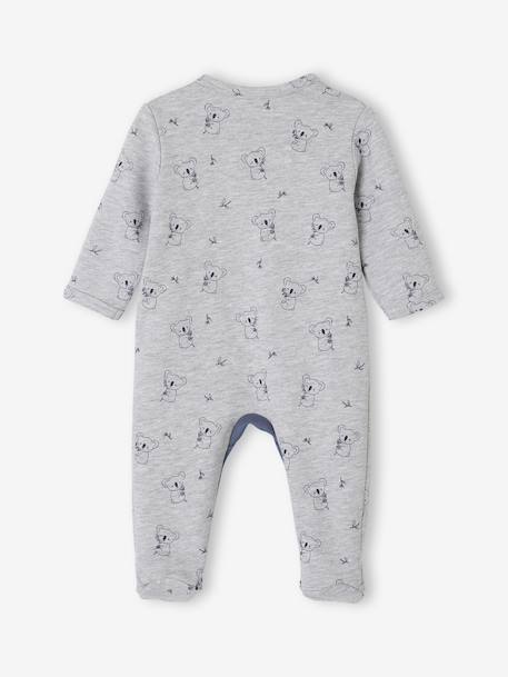 Koala Sleepsuit in Fleece, for Newborns marl grey - vertbaudet enfant 