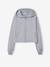 Zip-Up Hooded Sweatshirt for Girls, JONEN marl grey - vertbaudet enfant 