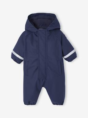 -Combinaison à capuche anti-pluie bébé doublée maille polaire