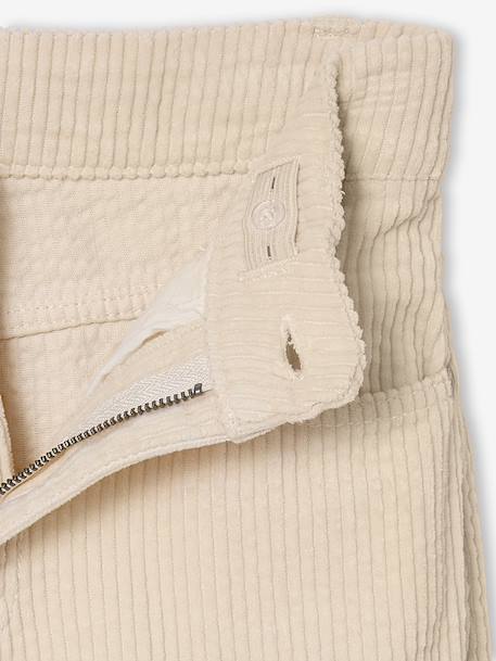 Wide-Leg Corduroy Trousers for Girls, JONEN anthracite+ecru - vertbaudet enfant 