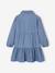 Lightweight Denim Dress for Girls denim grey+medium blue - vertbaudet enfant 