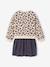 Robe fille 2 en 1 molleton et gaze de coton anthracite+marine - vertbaudet enfant 