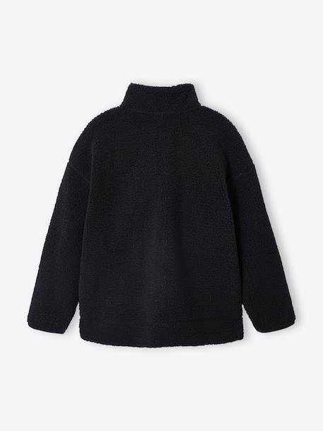 Long-Sleeved Sherpa Sweatshirt for Boys, JONEN anthracite - vertbaudet enfant 
